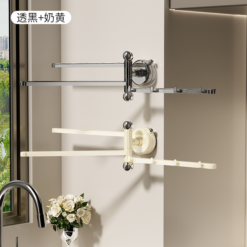 吸盤キッチン雑巾物置棚壁掛け式多レバー回転収納棚家庭用多機能蛇口排水棚|undefined