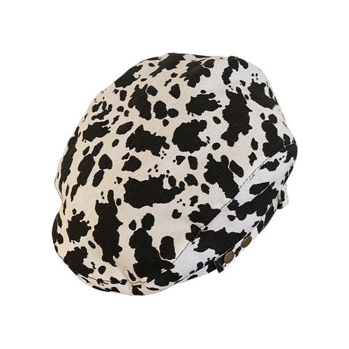 Japanese Retro Milk Texture Forward-Bearing Women's Large Brim Reverse-Worn Beret Hat, Shows Face Slimming, Versatile, Artist Newsboy Hat