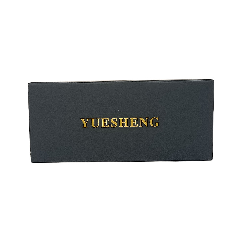 Fabricante al por mayor Tiandi simple caja de gafas caja exterior en stock logotipo impreso caja de producto negro puro