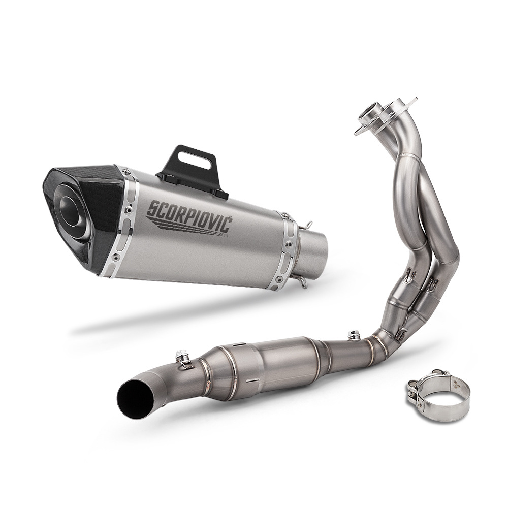 Motorcycle locomotive exhaust pipe Z650 ER6N front end muffler suit non-destructive installation 2023-2025