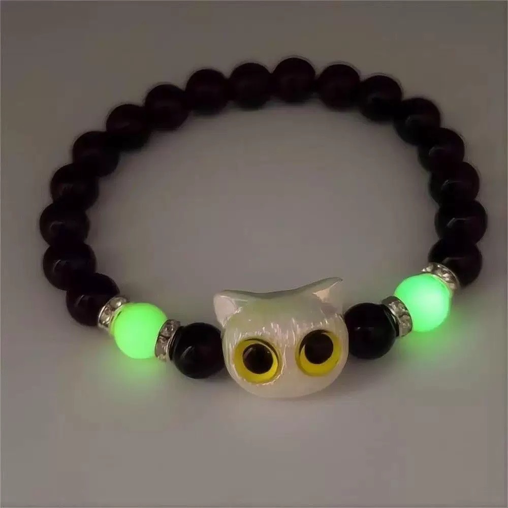 Esqueleto gato brazalete de cuerda trenzada nicho femenino diseño dulce y fresco chino ventanilla brazalete de color joyería