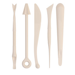 Cross-border soft clay modeling knife 5-piece set dual-head printing tool multi-functional colored clay shaping modeling clay tool wholesale