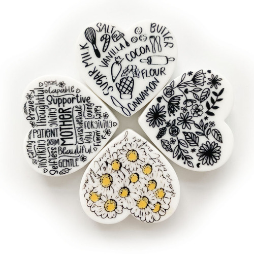 Cross-border best-selling charity printed silicone beads, spacer beads accessories DIY bulk beads wholesale