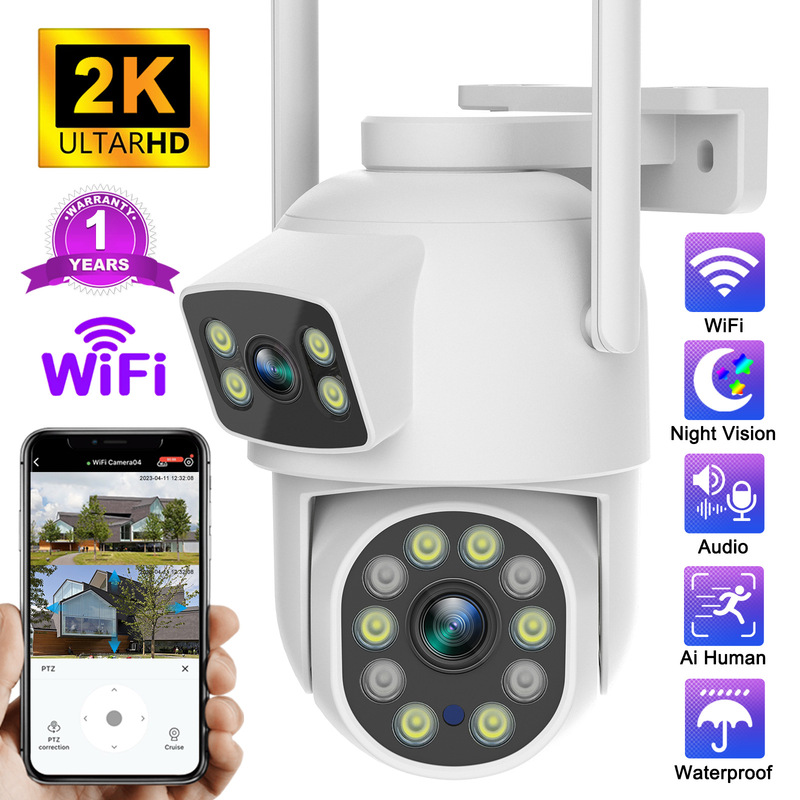 Binocular Gun Ball Linkage Wireless Surveillance Camera 360 Outdoor Home Monitor High-Definition Image Binocular Gun Ball Linkage Wireless Surveillance Camera 360 Outdoor Home Monitor High-Definition Image