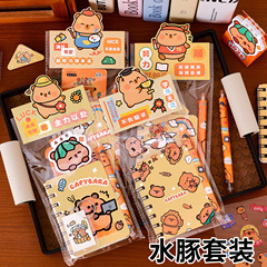 卡皮巴拉文具套装儿童水豚幸运伴手礼学生开学季奖励礼物小礼品
