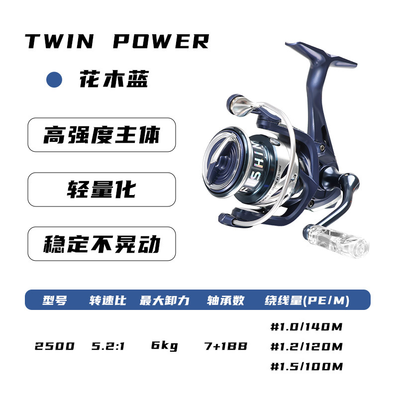 Twin Power 2500 Swing ARM Metal + Mango transparente