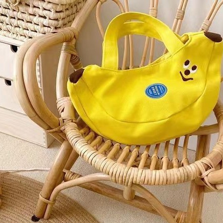 かわいいノベルティバナナバッグ漫画刺繍キャンバスバッグオフィスワーカー便利なハンドバッグママのお出かけハンドバッグ|undefined