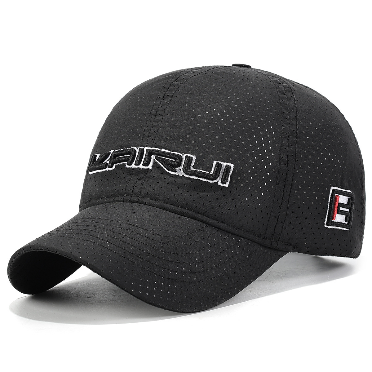 Sommer-Baseballkappe von Mr. Kerry mit lasergestanzten Details und 3D-Stickerei, kurzer Krempe, ideal für Arbeitskleidung und als Sonnenhut, auch für grenzüberschreitende Einsätze geeignet._voghion.com