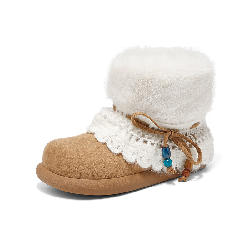 Augu Lion Dengjia vello grueso botas de nieve para mujeres 2025 nuevo invierno un pie botas de algodón de moda botas cortas