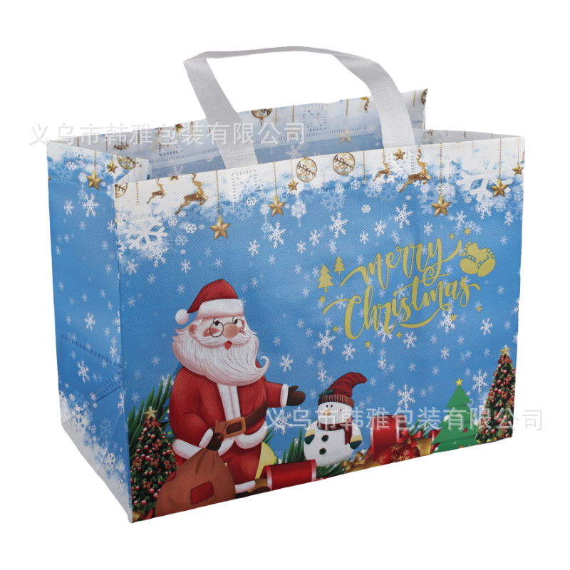 Transfronterizo Amazon spot recubierto de Navidad bolsa no tejida bolsa de compras bolsa de regalo fábrica de bolsos al por mayor