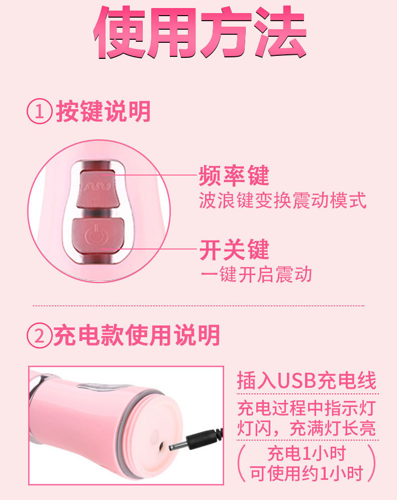 Rabbit Licking Vibrator Wand with Tongue-Style Anal Beads, Rechargeable Silicone Couple Toy — detail image 13
