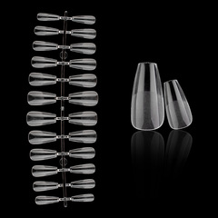 熱賣透明無痕磨砂假指甲芭蕾水滴DIY美甲甲片全貼穿戴甲毛坯