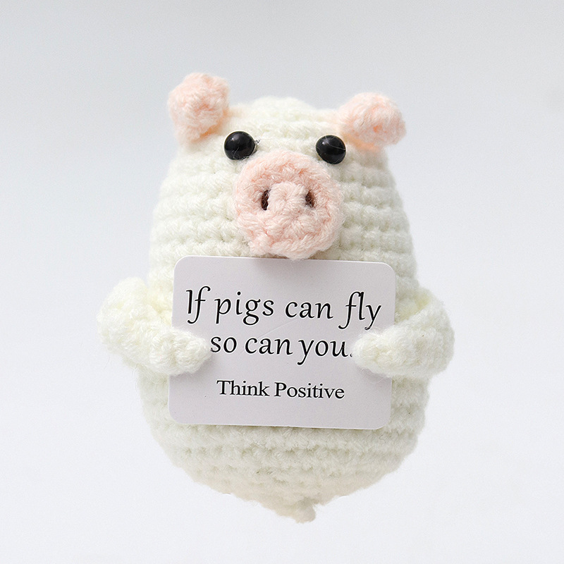 흰색 단층 귀 돼지 I 카드