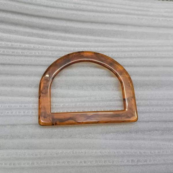 Cross-border D-ring resin handle bag accessories resin handle D-shaped amber bag handle portable