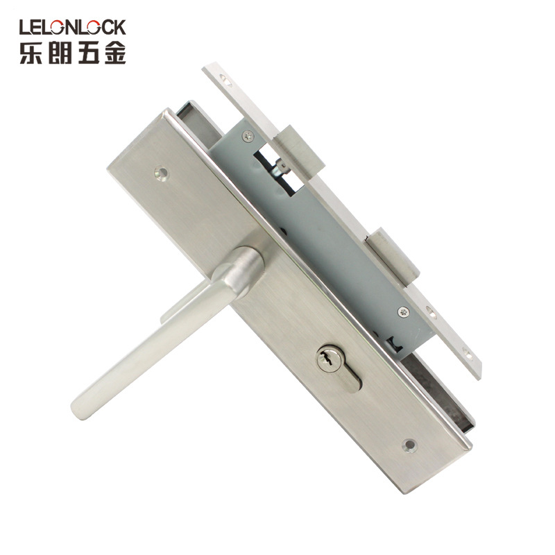 Lelang interior de estilo europeo cerradura de la puerta de madera 304 de acero inoxidable dormitorio cuarto de baño de madera maciza manija de la puerta cerradura universal