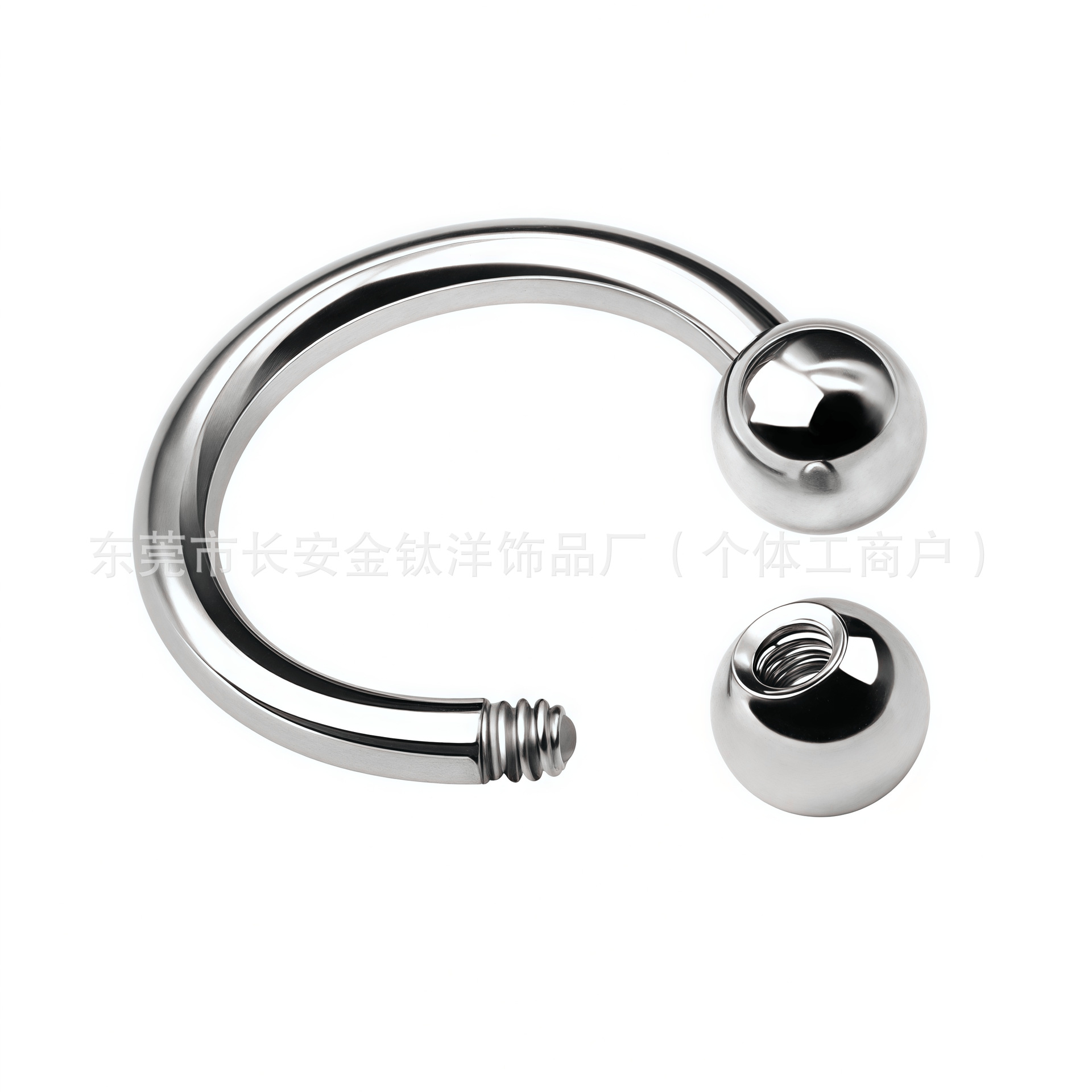 Pointed titanium steel lip stud product view