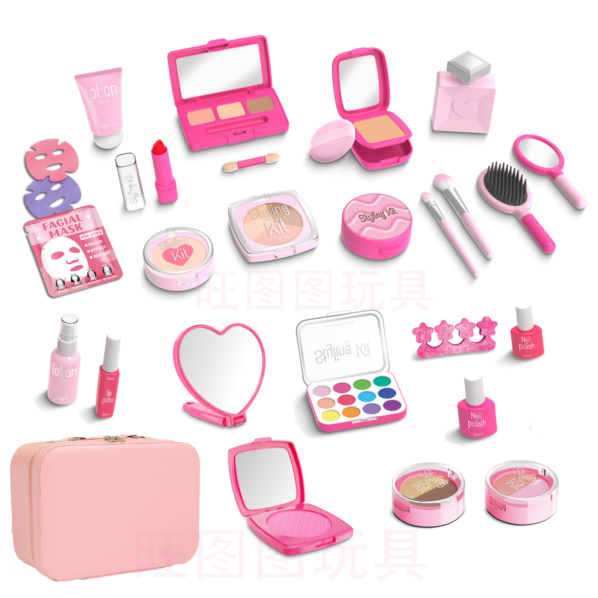 Seleccione estrictamente niñas transfronterizas niños simulación de maquillaje princesa maquillaje lápiz labial uñas juego de juguetes (no)