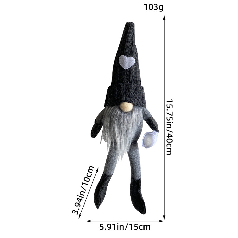 Muñeca de punto transfronterizo sin cara cuelga piernas café molino a mano decoraciones navideñas decoración doméstica