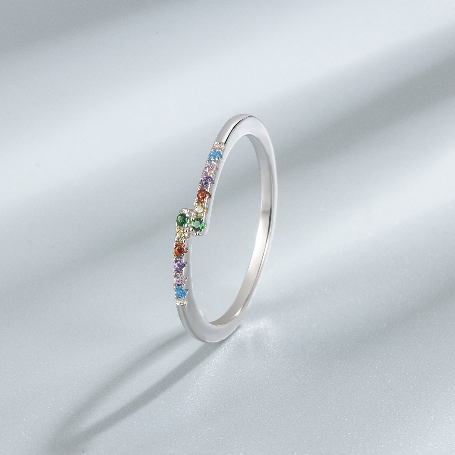 1 Piece Quantity 925 Sterling Silver Zircon Geometric Rings 925 Sterling Silver Rings