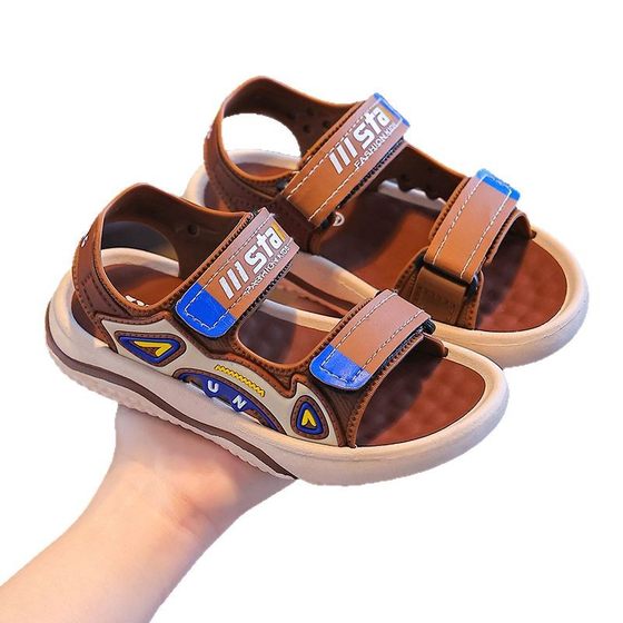 New Children's Sandals Boys and Girls Korean-style Cute Cartoon Children's School Wear Non-slip Beach Sandals