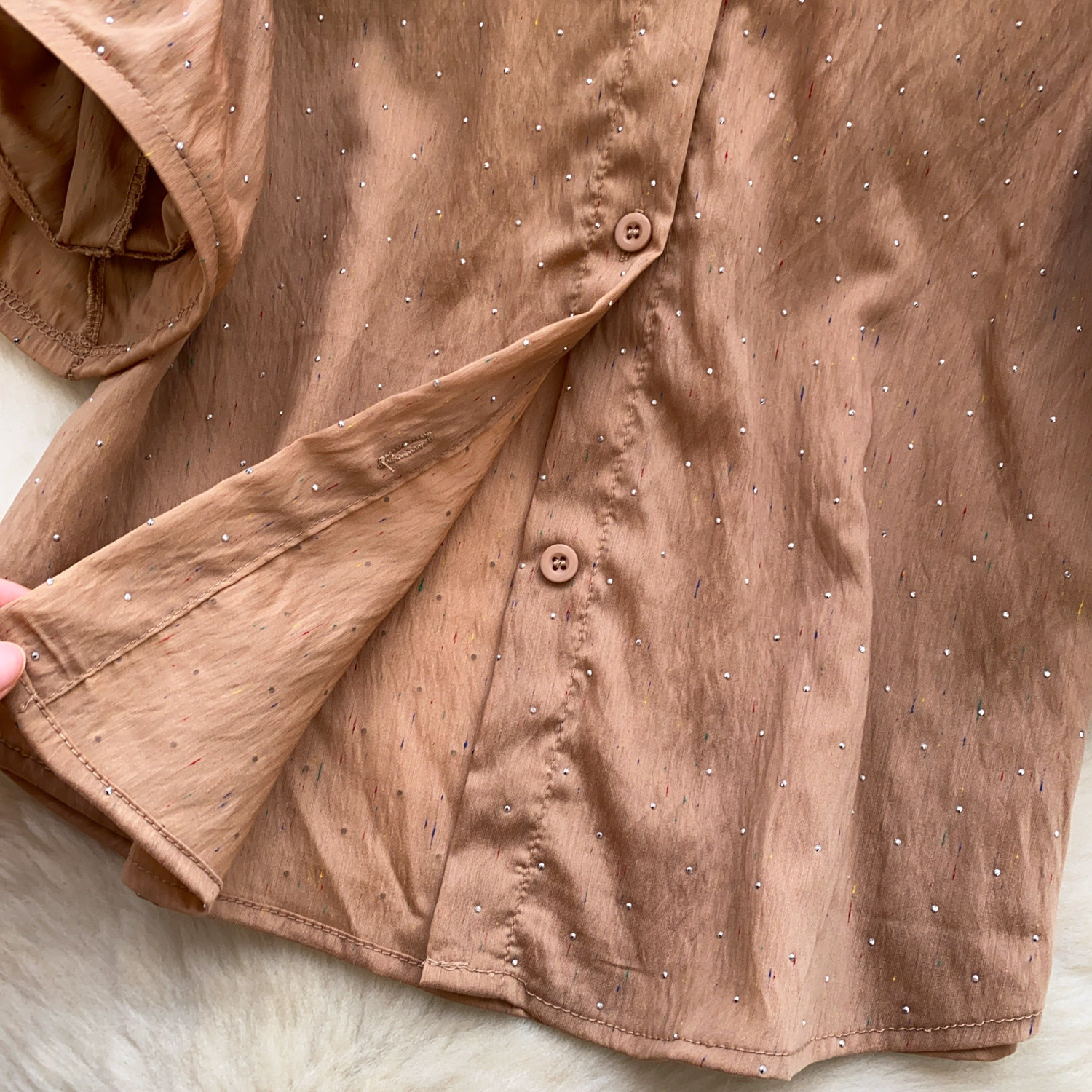 Women's Korean Style Puff Sleeve Breathable Shirt Skin Friendly Loose Design Elegant Versatile Commuter Top Spring 2026_ecoleips.com