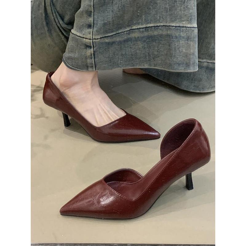 Ready Stock, Dropshipping Available~ French-Style Elegant, Gentle, Work-Appropriate Pointed-Toe Shoes, Spring and Summer High Heels, Stiletto Heels