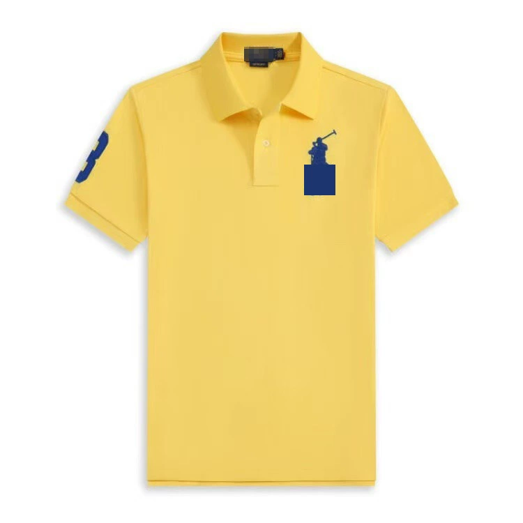 Поло футболка с коротким рукавом (POLO), вышивка, летний трикотаж, размеры XS–3XL
