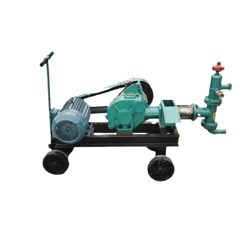 Bomba de lodo grande de alta presión de cemento de barra horizontal mortero empujado a mano Rueda de la máquina de lechada de perno Bomba de lodo de alta presión de túnel