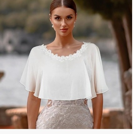 Summer short shiffon solid color thin breathable cloak