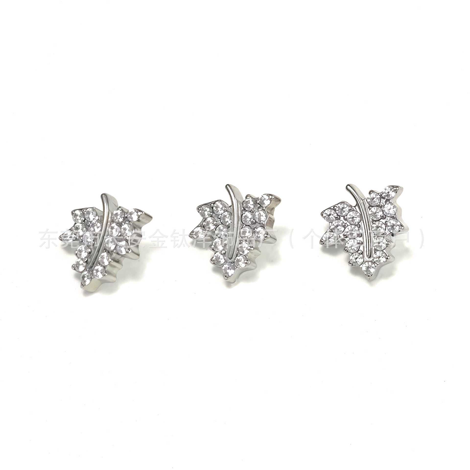 F136 Titanium Leaf Inlaid 5A Zircon Earrings Lip Nails Nose Nails Ear Bone Nails G23 Titanium Alloy Body Piercing Jewelry detail image 8