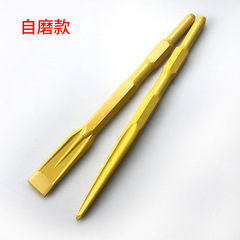 Self-grinding pointed flat chisel, impact electric hammer drill head square shank pointed flat chisel, six-sided pointed flat chisel pick 65