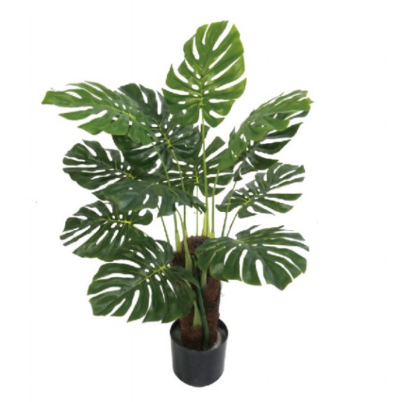 Monstera de simulación nórdica, plantas verdes en macetas, decoración de interiores y exteriores para el hogar, adornos de simulación de monstera artificial, bonsai