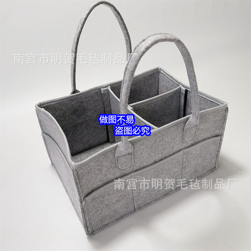 공장 도매 엄마 가방 펠트 기저귀 가방 펠트 보관 가방 아기 기저귀 보관 웨빙 올 인클루시브