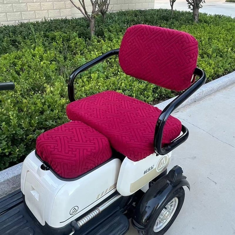 Bubuxian casual tricycle seat cover, suitable for all seasons, cute cartoon electric vehicle seat cushion cover, tricycle seat cover