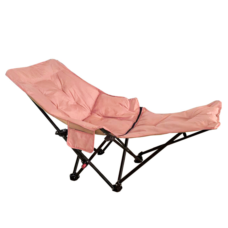 Recliner lunch break folding chair 2026 new style sitting and sleeping lazy sofa chair office nap artifact folding bed 5