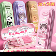 批发笔袋双层文具盒新款卡通铅笔盒男孩款小学生文具袋防水大容量