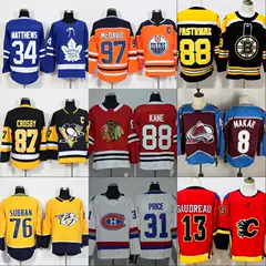NHL Ice Hockey Jersey Blackhawks Oilers Knights Maple Leafs Capitals Bruins Rangers Sharks Devils Hockey Jersey