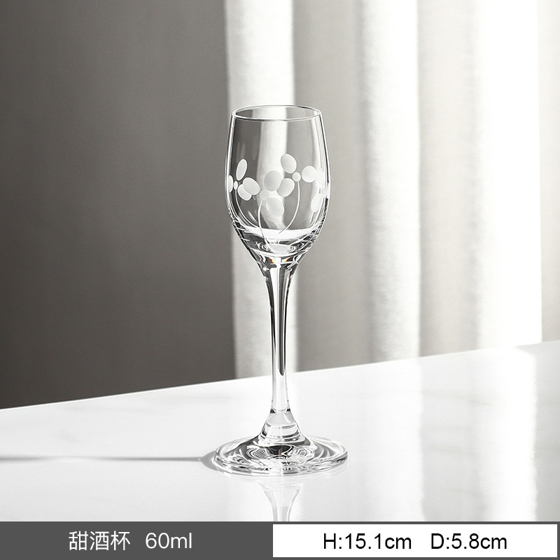 Importación checa de cristal Crystalex tazas de vino alto pie tazas de vino tazas de champán tazas de vidrio tallado casero