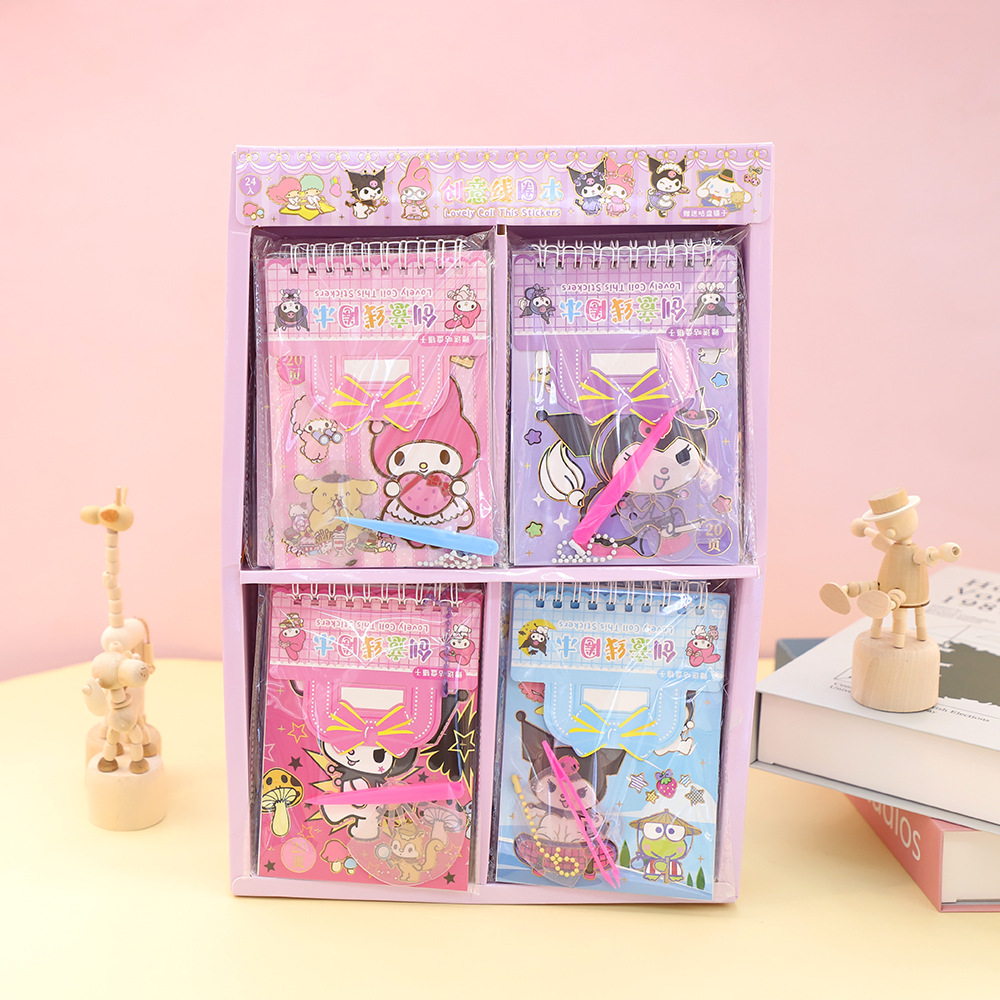 Cuaderno con espiral y pegatinas DIY, incluye cadena y pinzas – Mayorista de Yiwu