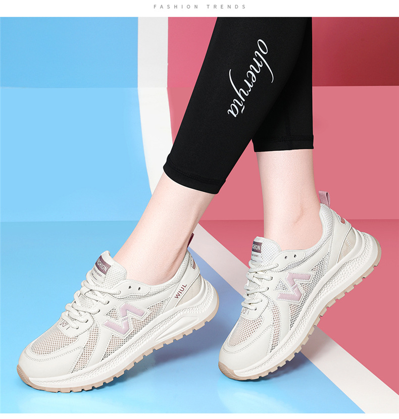 Giày sneaker nữ đế dày lưới thoáng khí mùa hè 2025 — JST 7150m Lưới đơn màu tím, Mạng đơn thẻ JST 7150m chi tiết 7