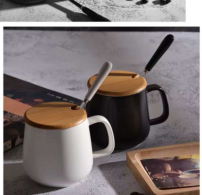 Tazza lussuosa e minimalista, tazza da caffè di grande capacità con incisione a prezzo accessibile, tazza da colazione in ceramica_voghion.com