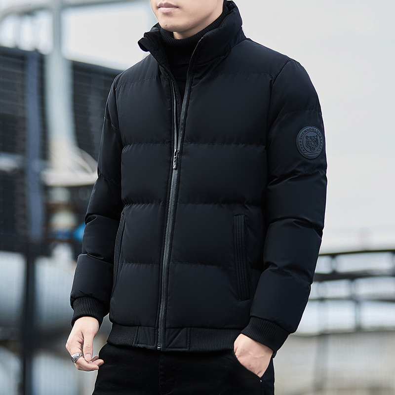 Neue Tigerkopf-Daunen-Baumwolljacke für Herren, Winter, plus Samt, verdickt, winddicht und warm, S, Jugend, lässig, einfach_voghion.com