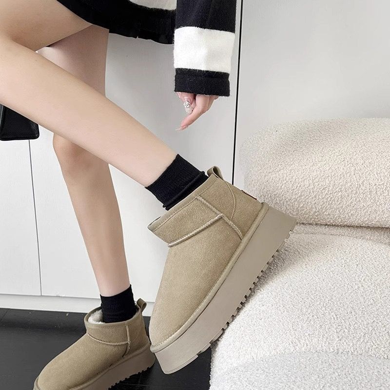 2024 nuevas botas de nieve para mujeres estudiantes botas de invierno botas de algodón para mujeres zapatos coreanos gruesos de lana