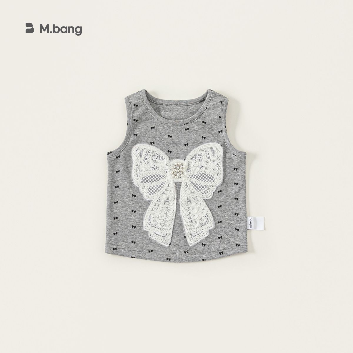 Youbao ropa para niños verano nuevo estilo para niños versión coreana sin mangas top delgado cuello redondo T chaleco bordado con lazo para niñas