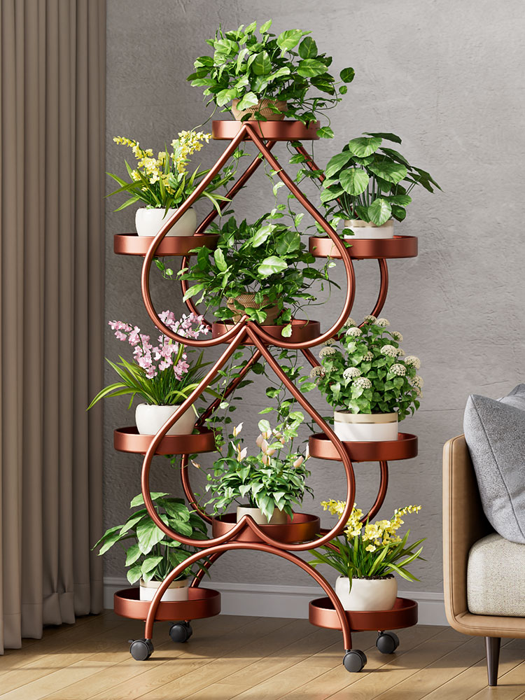 업그레이드된 구리색 - 대담하고 두꺼워진 9개의 냄비 [무료 범용 휠]