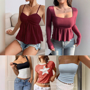 2025 summer SHEIN miscellaneous foreign trade small shirt vest strap dress suit miscellaneous women's foreign trade wholesale