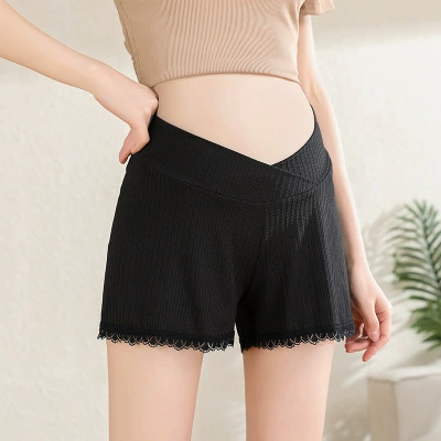 Защитные штаны для беременных, легкие летние ультратонкие свободные леггинсы из ледяного шелка, шорты с низкой талией, летняя одежда больших размеров для беременных