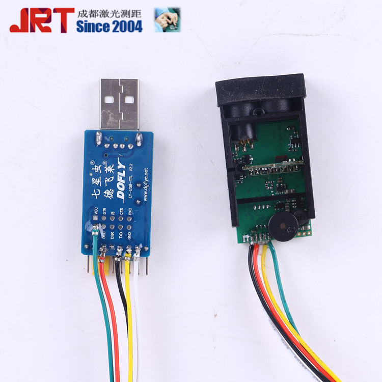 激光测距线路板微型激光测距传感器工业USB转TTL60米测距仪器模块