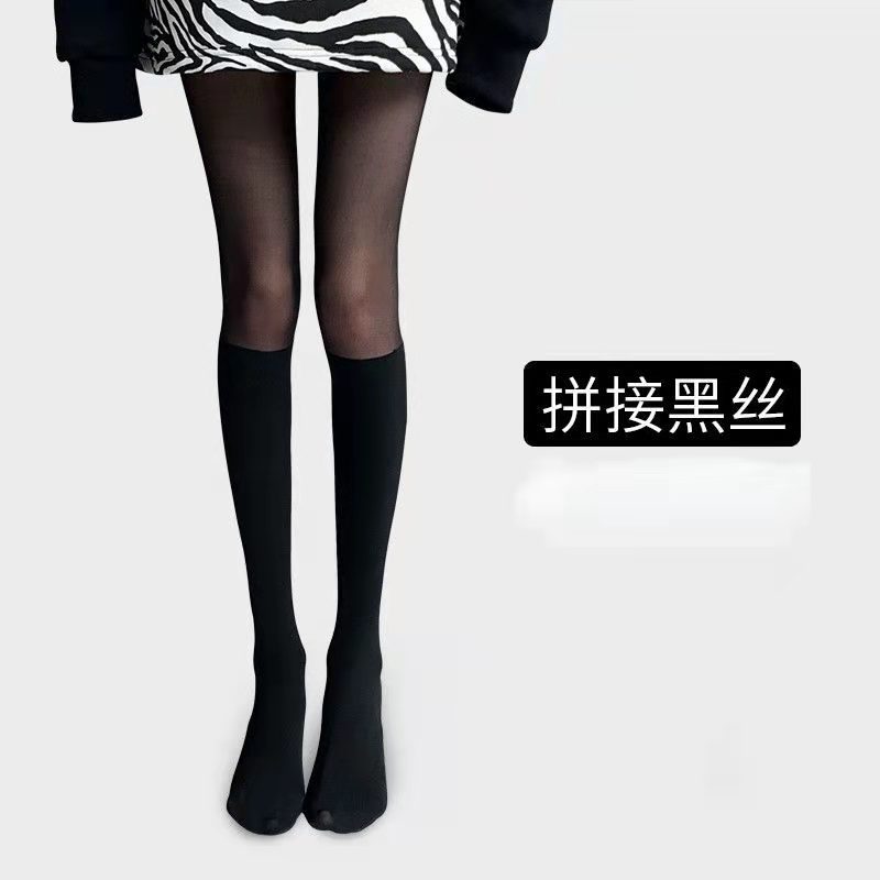 偽の高筒は黒のストッキングの女性の薄い金の偽の太ももをつなぎ合わせて膝の靴下のセクシーなかわいい底を打ってズボンの靴下のjkネットの赤をつなぎます。