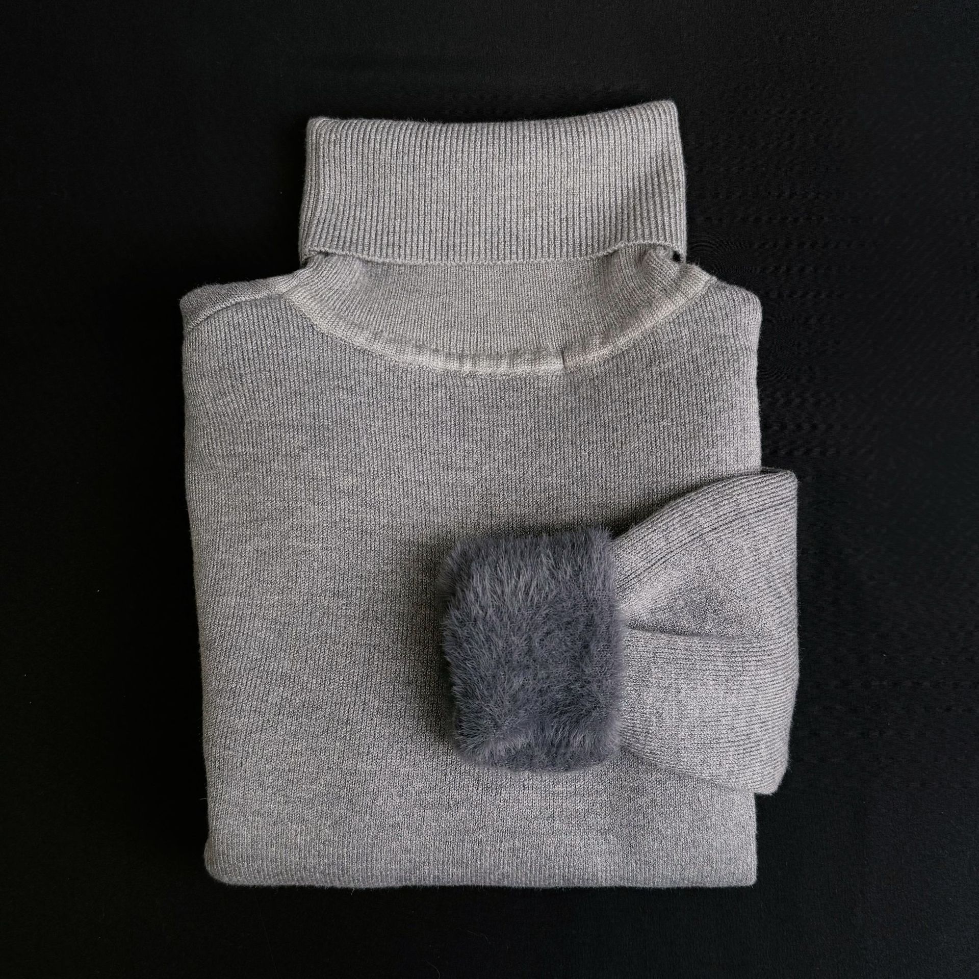 2025 otoño y invierno nuevos niños de cuello alto engrosado suéter caliente para hombres y mujeres camisetas de punto para bebés camisetas de base de imitación de camisa image 8